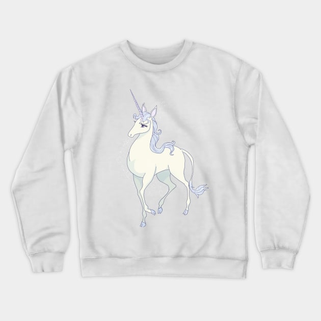 White unicorn Crewneck Sweatshirt by MeOfF